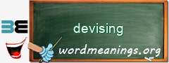 WordMeaning blackboard for devising